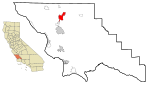 San Luis Obispo County California Incorporated and Unincorporated areas El Paso de Robles (Paso Robles) Highlighted